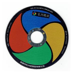 White paper label for grinding wheel